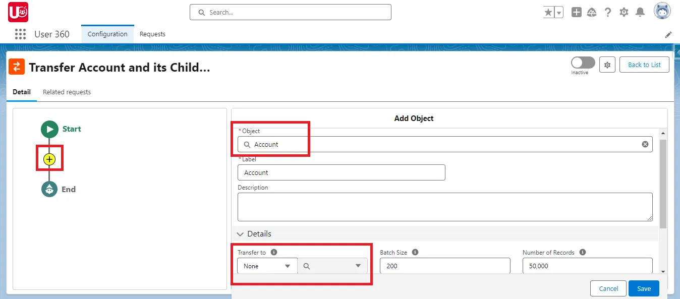 Setup Account Object in template