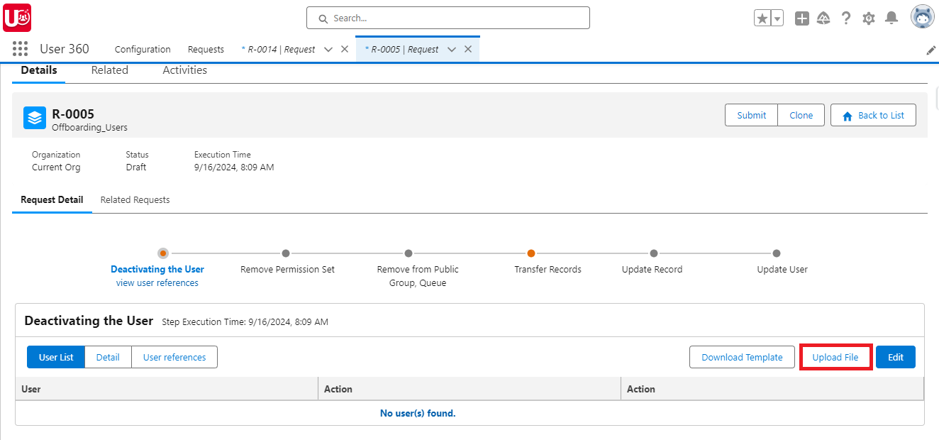 Upload File Button for User details