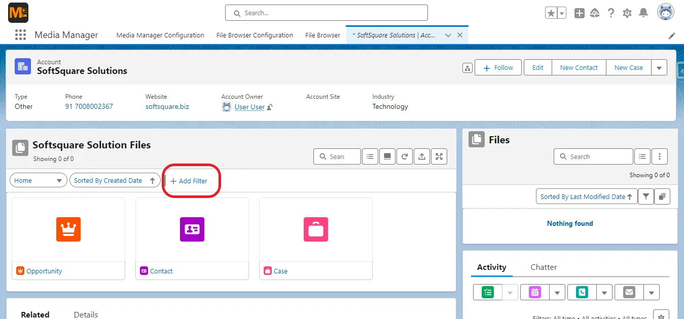 Filters Option for End Users