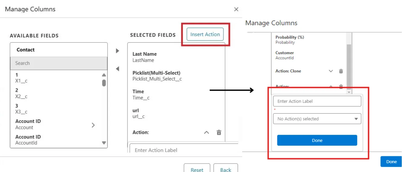 Add Actions to your AGrid Configuration as End-Users