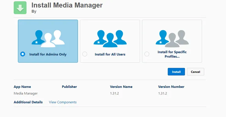 Installing Media Manager for Admins