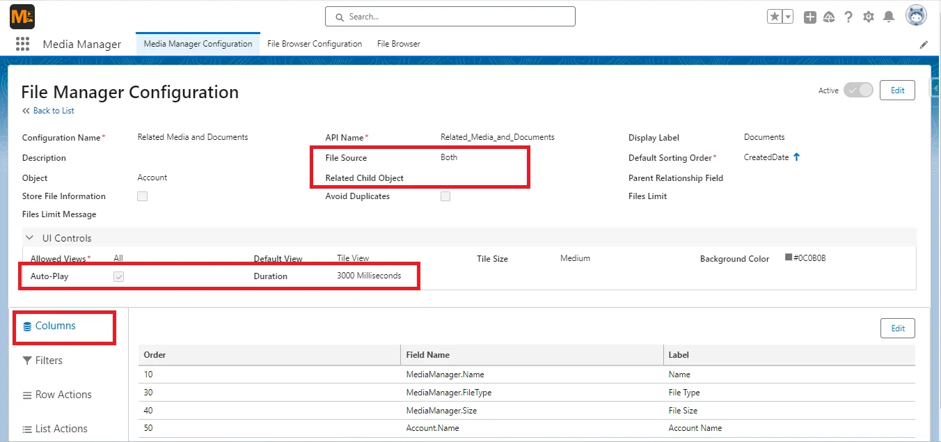 Media Manager Configuration - Setup for Admin