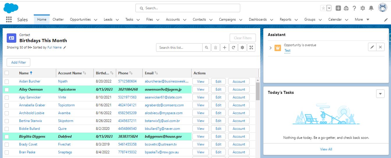 AGrid in Salesforce