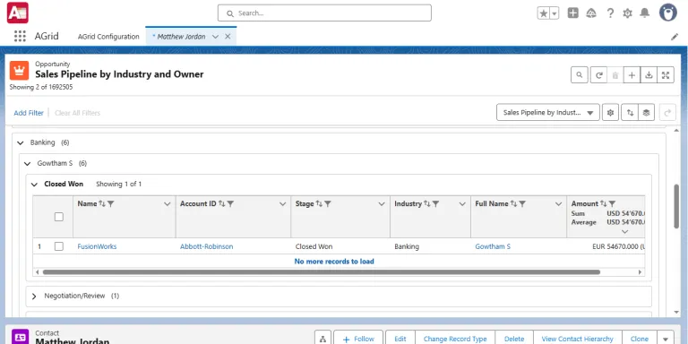 Group By on End User View