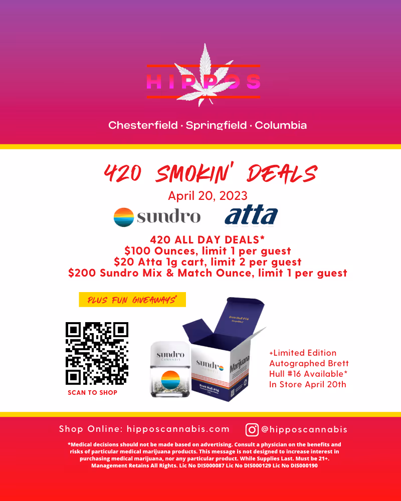 Hippos Dispensary Missouri 420 April 20 2023 Sale