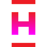 Hippos Logo hot pink color H mark