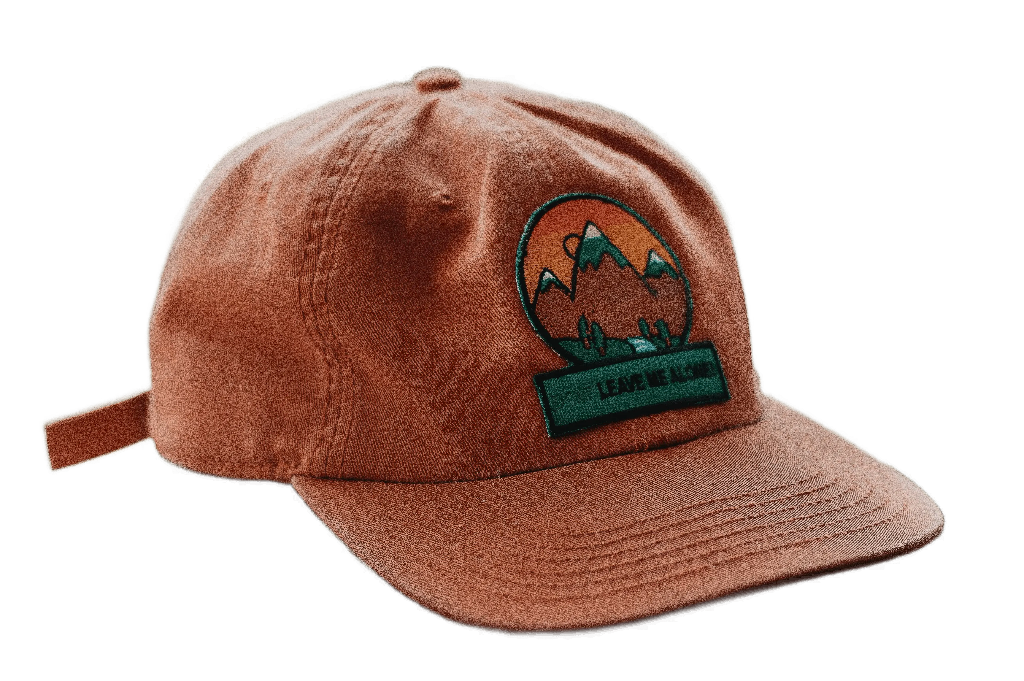 vintage cap with embroidered mountains