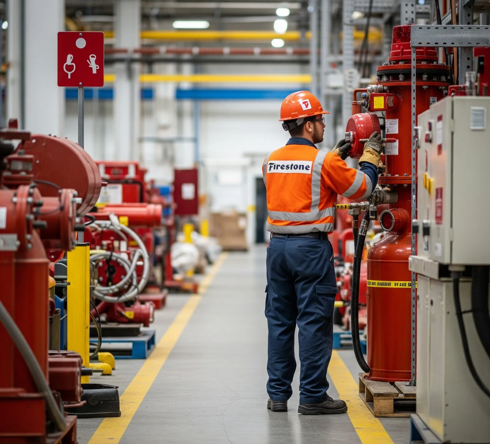 image of fire and safety equipment installation