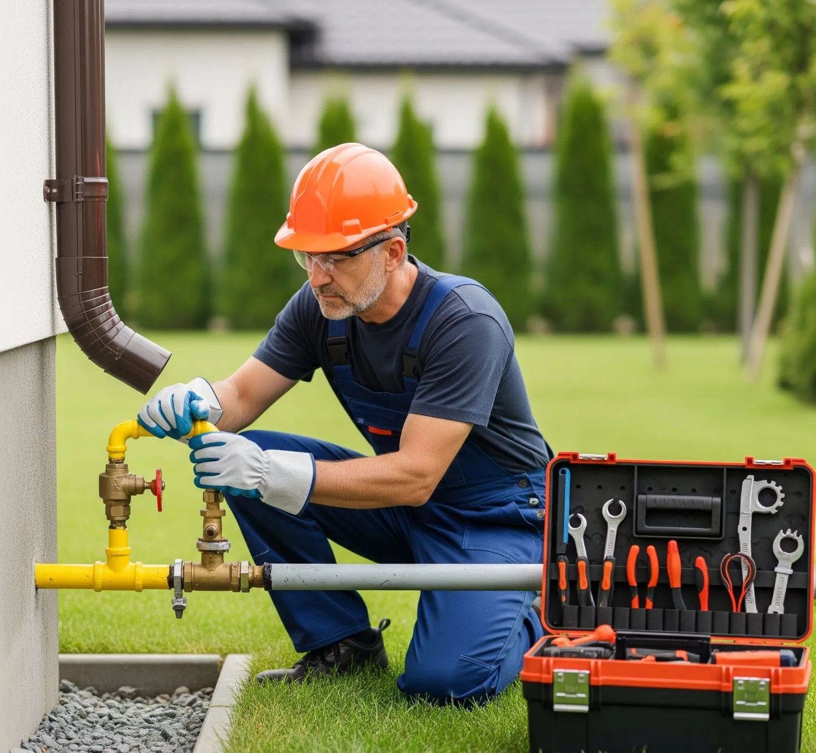 image of gas system work