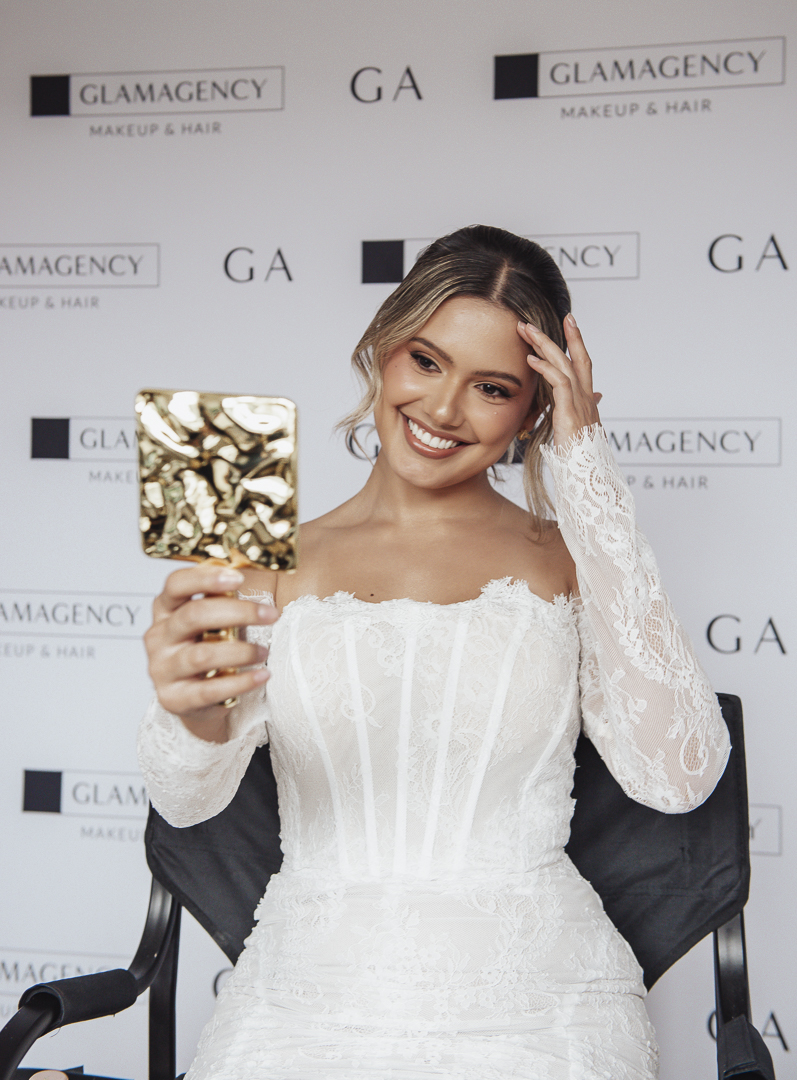 Glamagency bridal makeup artist at work