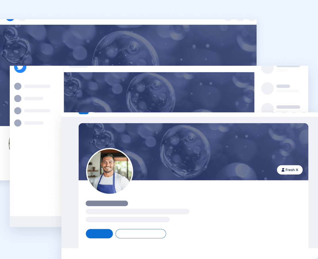 Fresh X Social Media Assets Cleaning Weblow Template | Brix Template