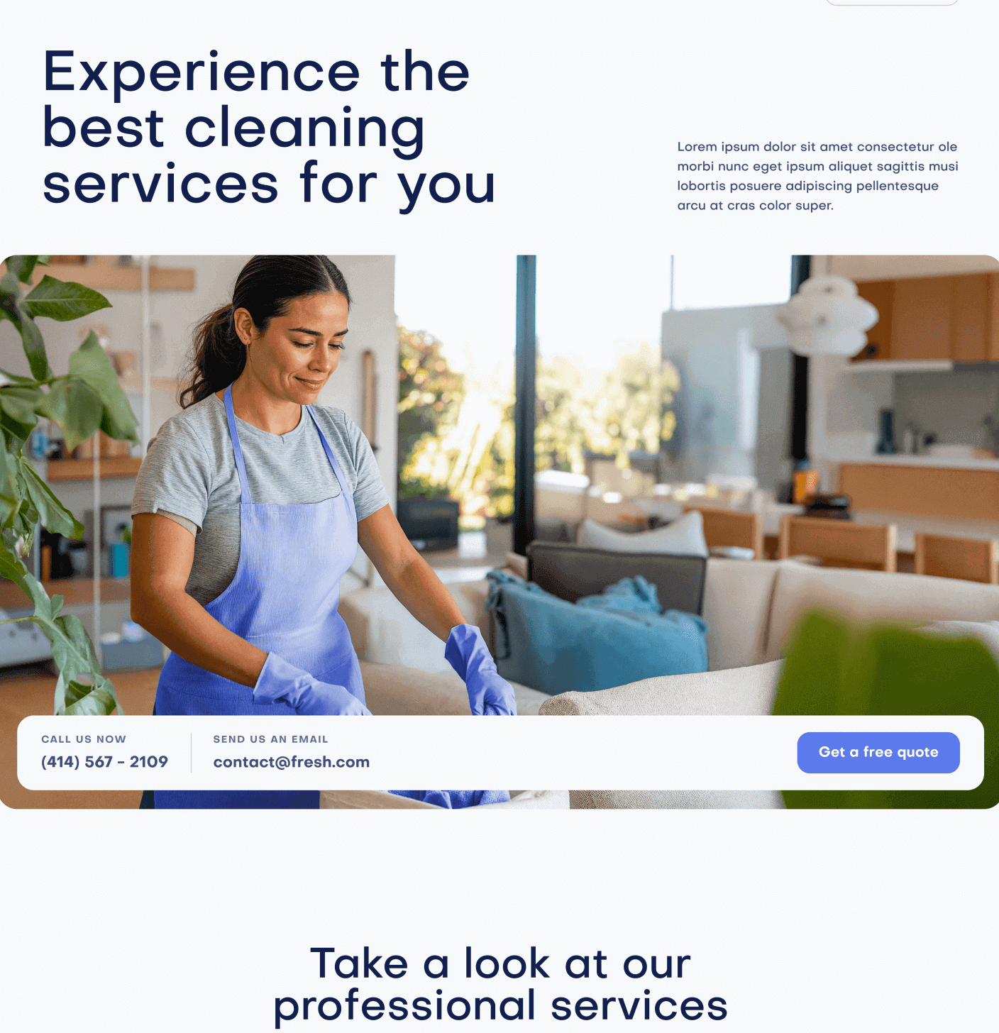 Fresh X Home V1 Main Pages Cleaning Weblow Template | Brix Template
