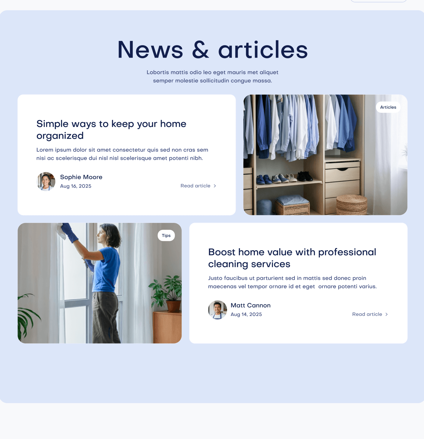 Fresh X Blog V1 Main Pages Cleaning Weblow Template | Brix Template
