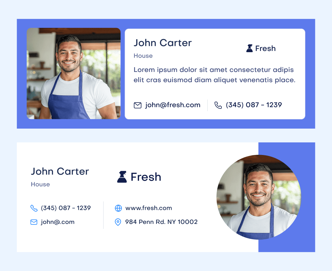 Fresh X - Email Signature - Cleaning Webflow Template
