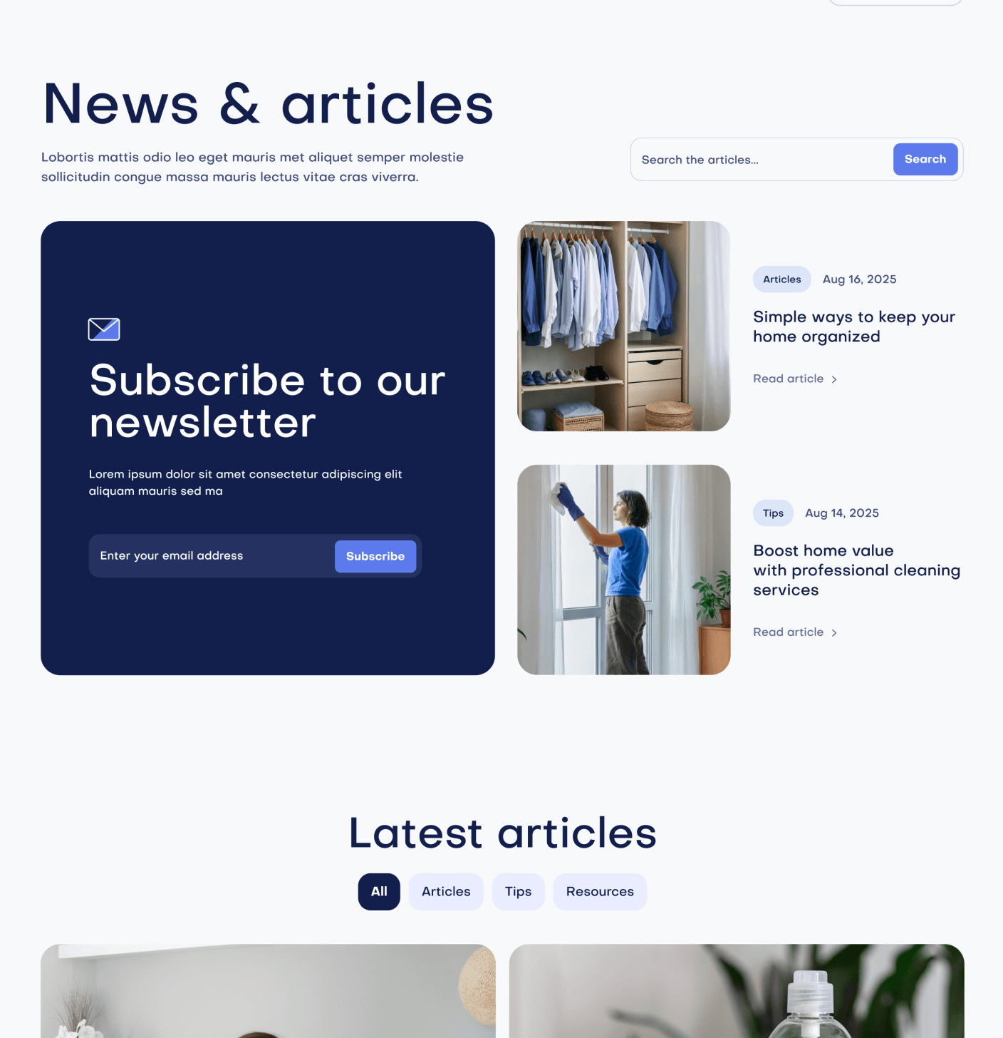 Fresh X Blog V3 Main Pages Cleaning Weblow Template | Brix Template
