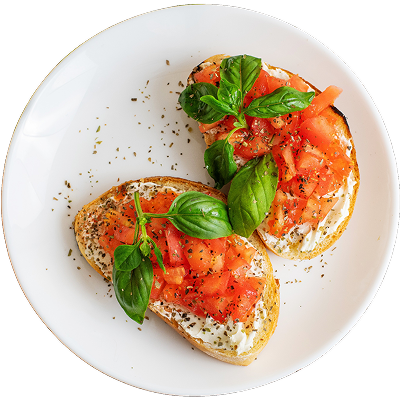 A Plate of Bruschetta