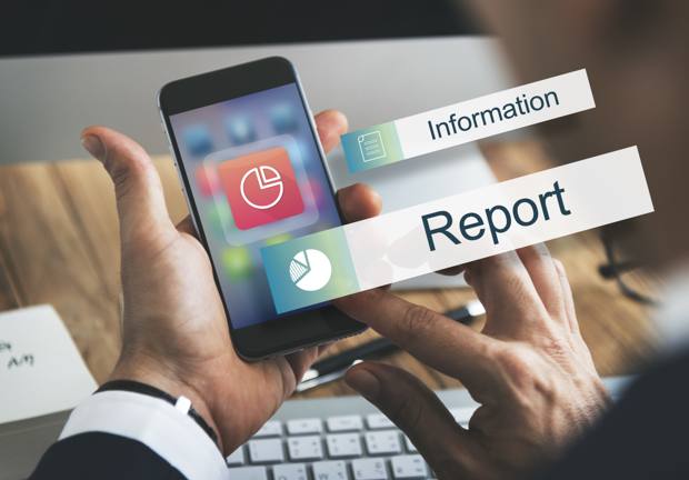 A monthly report reviewed on a mobile dashboard