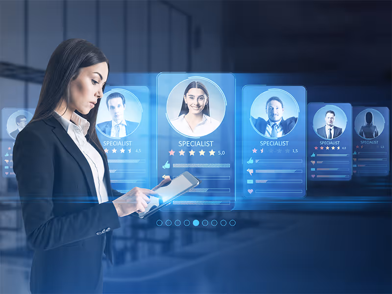 Depict a digital interface with multiple profiles