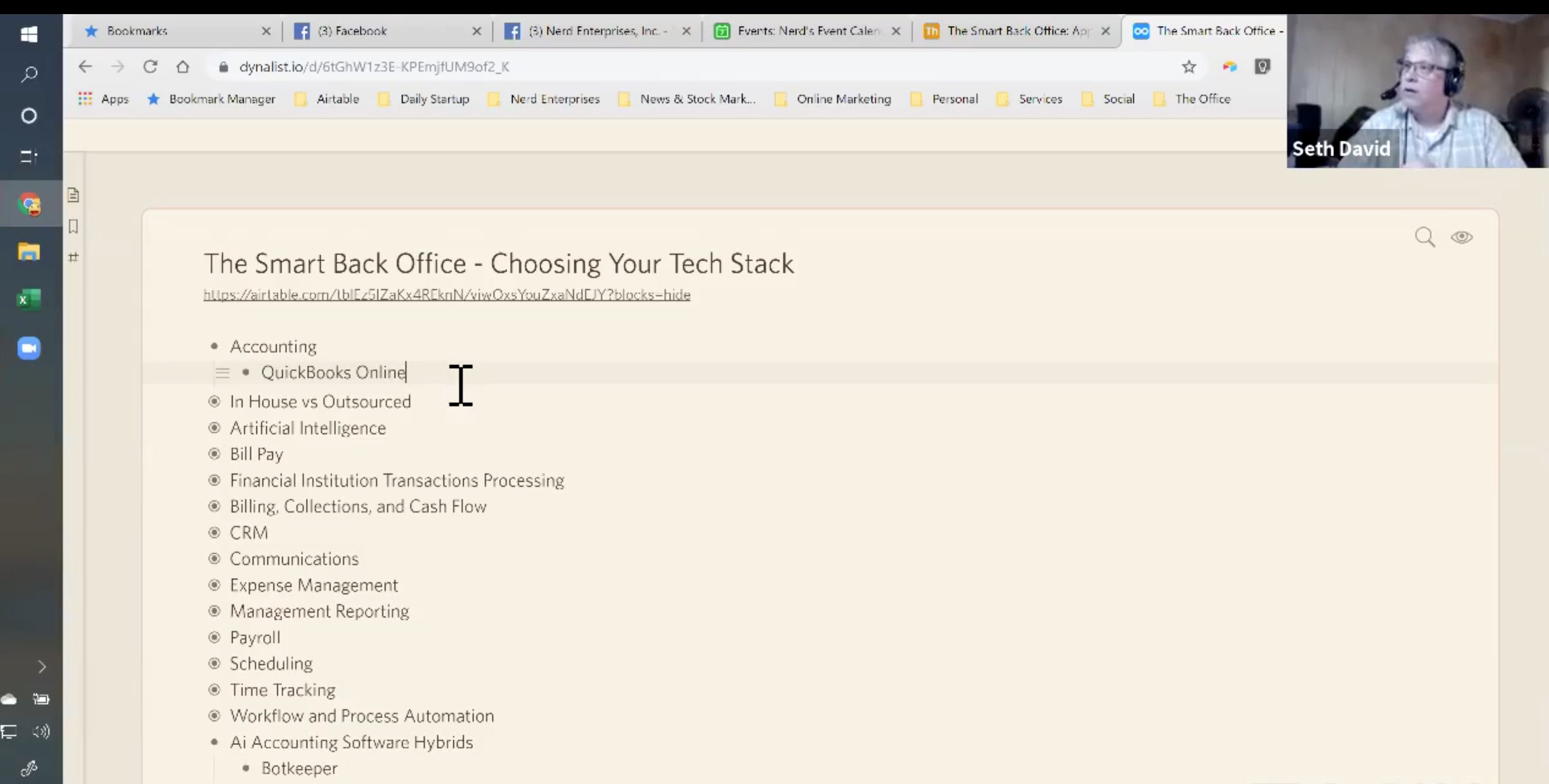 Seth David sub-category list