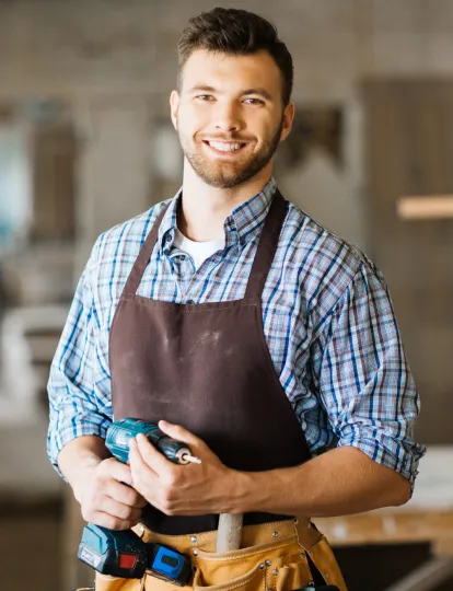 Owner of company photo - Carpentry Web design Webflow Template