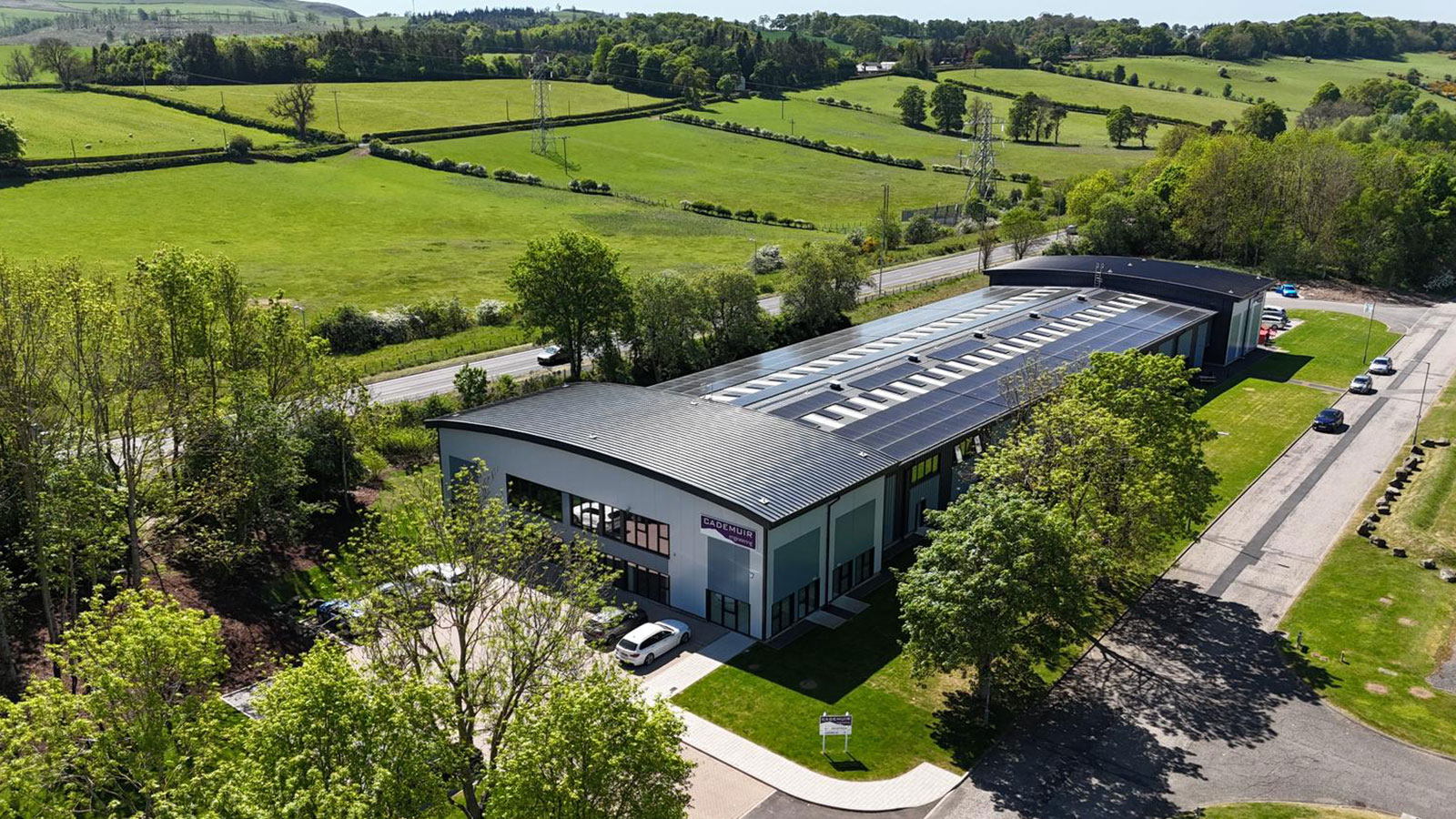 Solar panels and tree replanting are key features of Cademuir's new factory