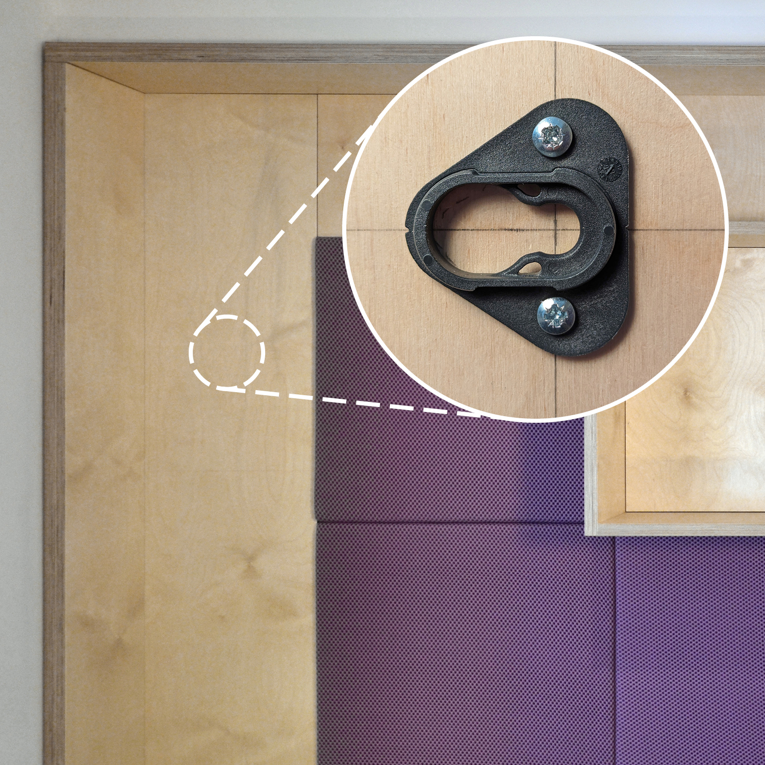 Plywood wall panels attached with Type 1