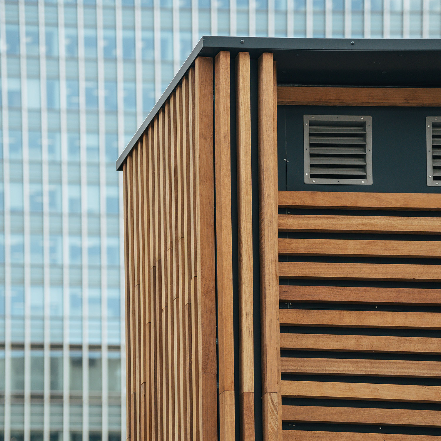 Canary Wharf retail mall entrance detail