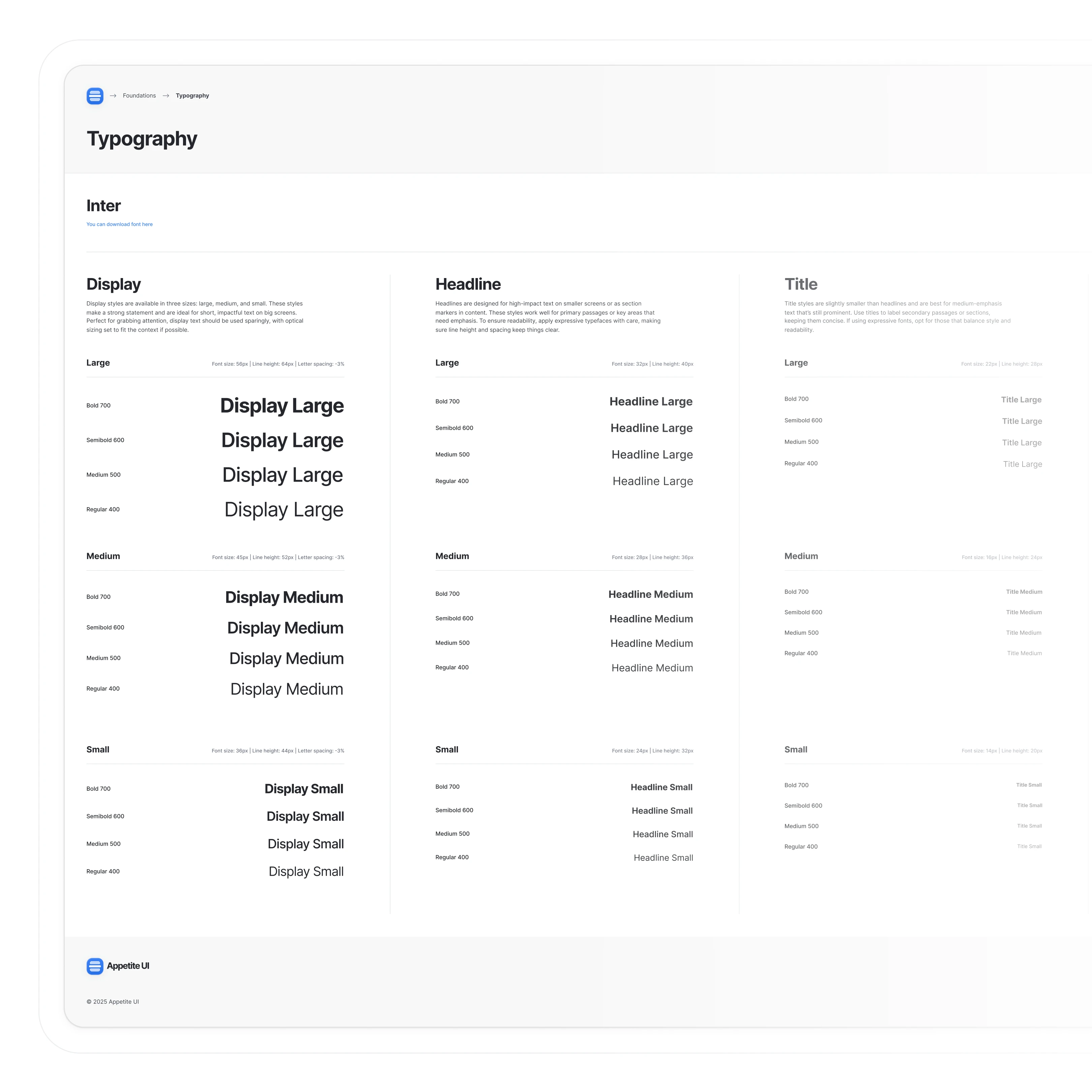 Design system in UI kit