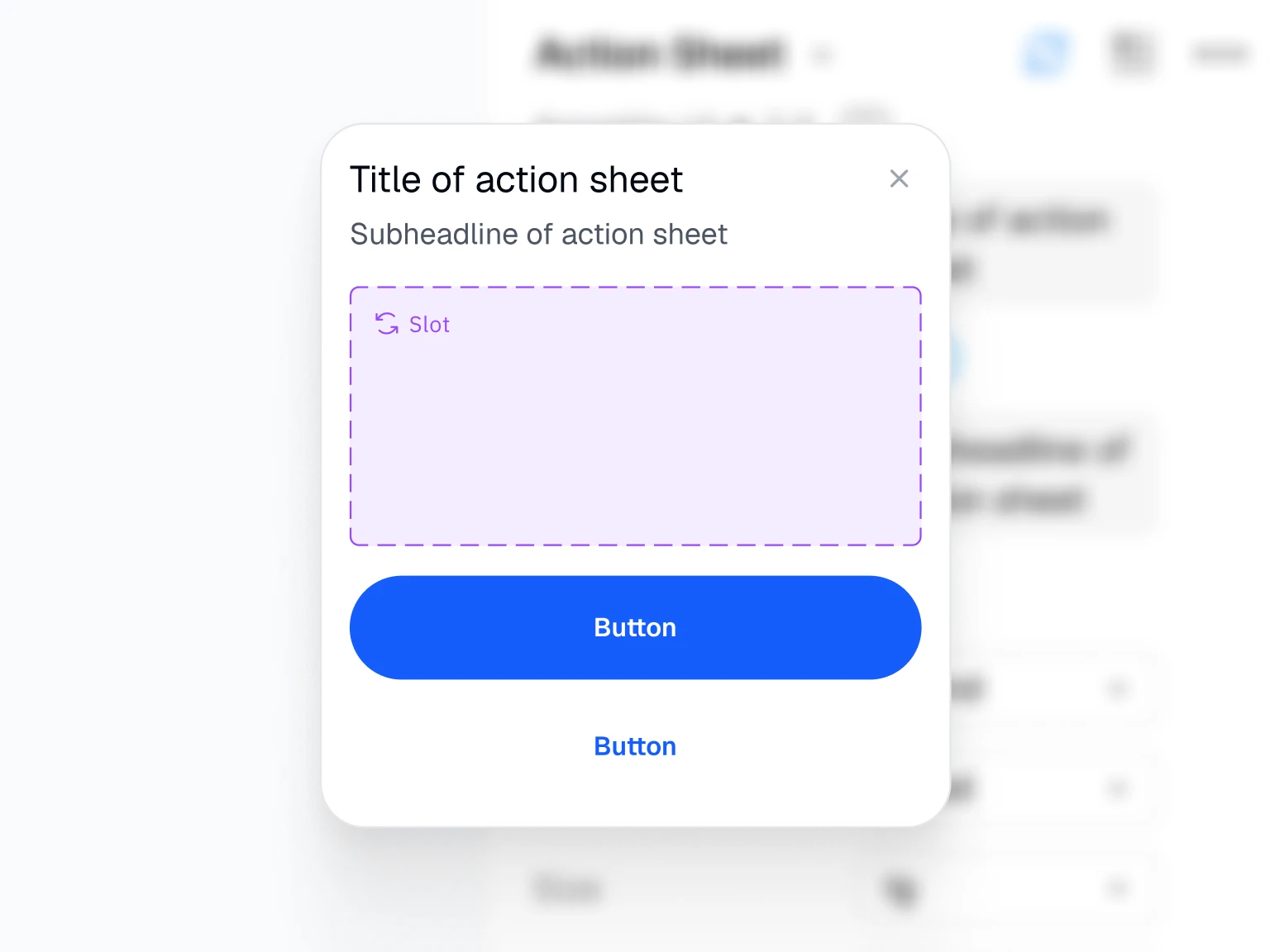 UI mobile design component – Action Sheet