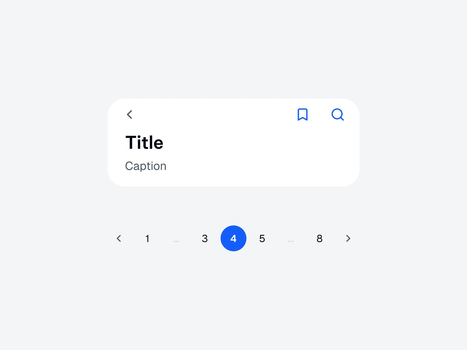 UI Acomponent in Appetite UI mobile set – Title and pagination