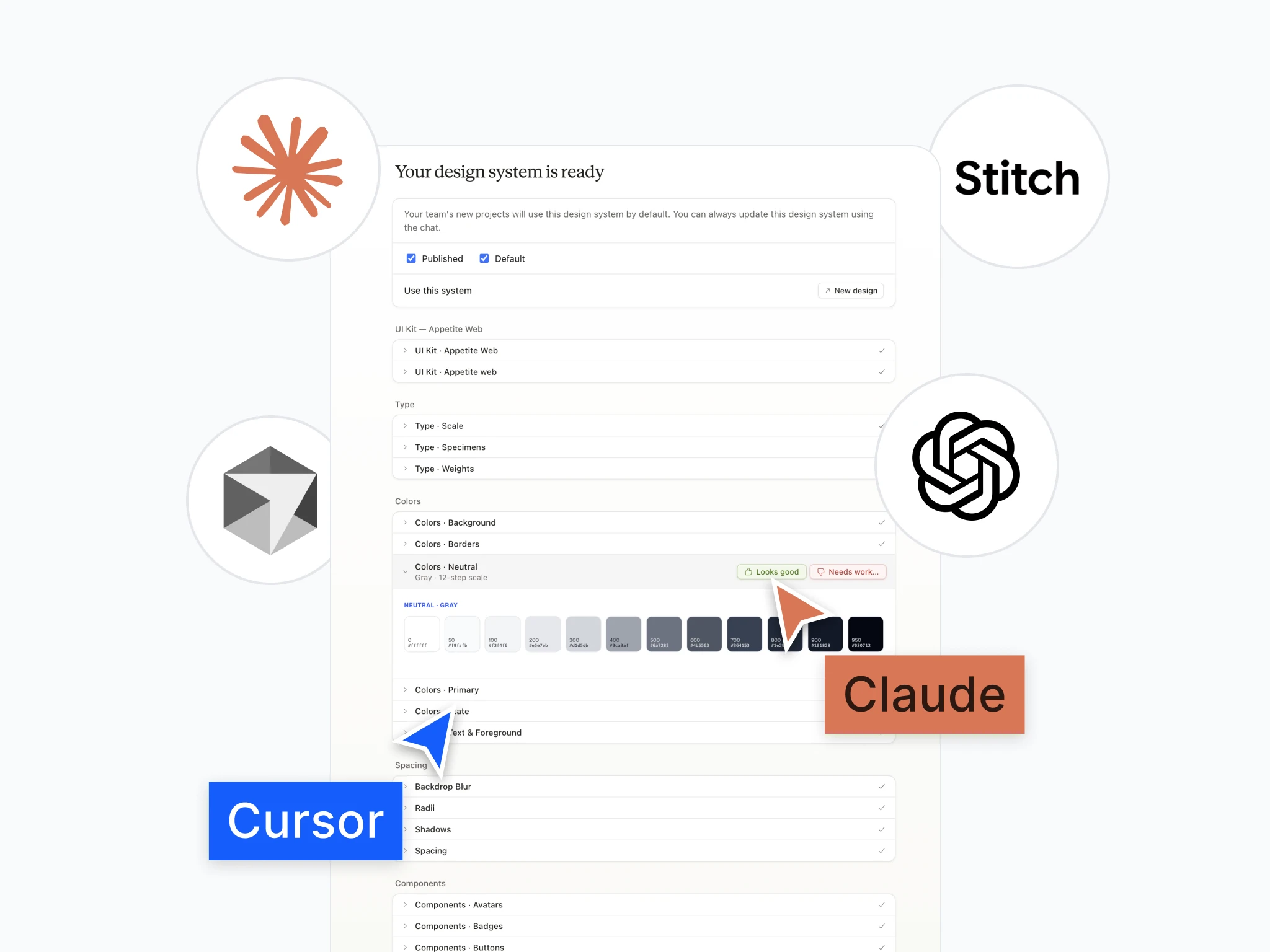AI ready design UI kit for mobile apps