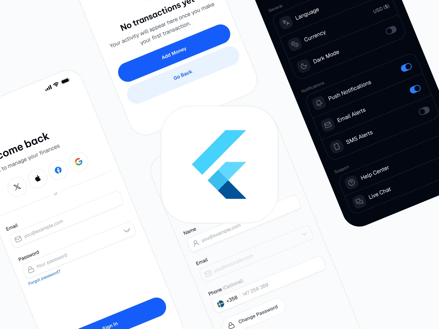 Multiplatform app UI design kit