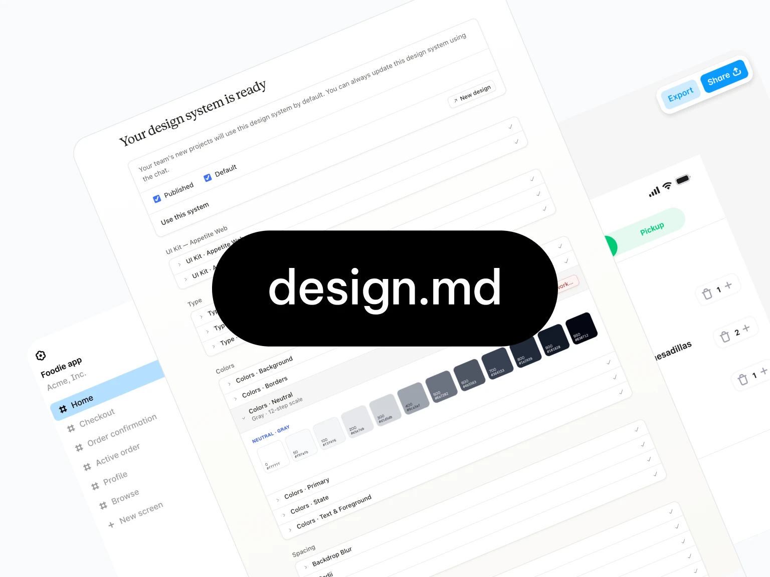 AI mobile design system