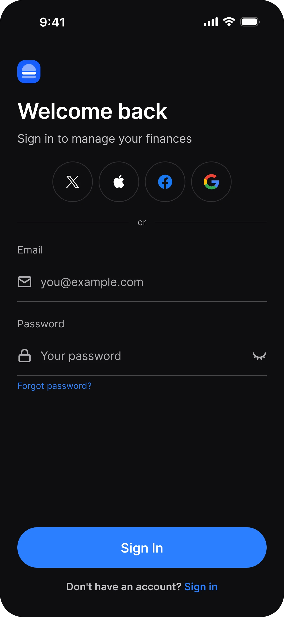 Onboarding, dark mode