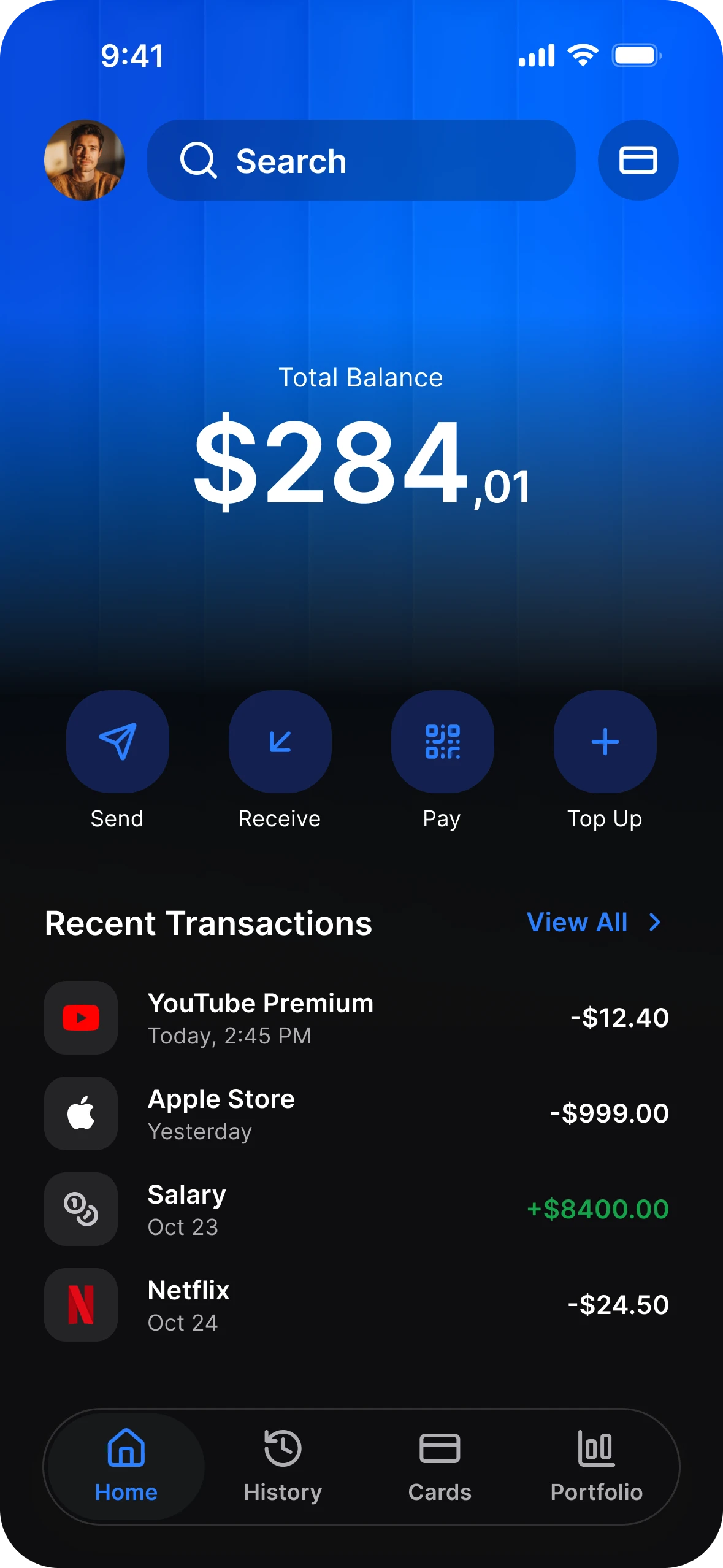 Multiplatform screen, dark mode