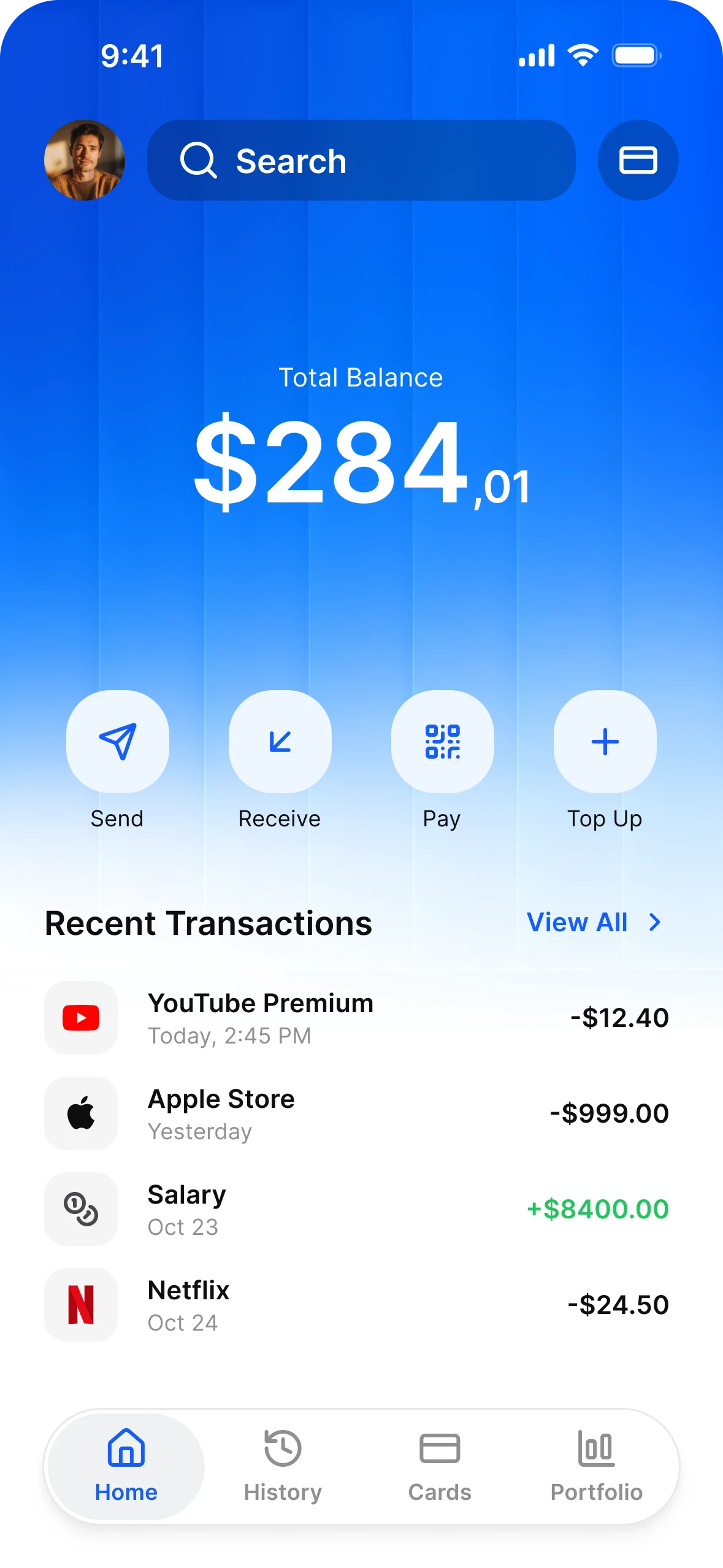 Multiplatform screen, light mode