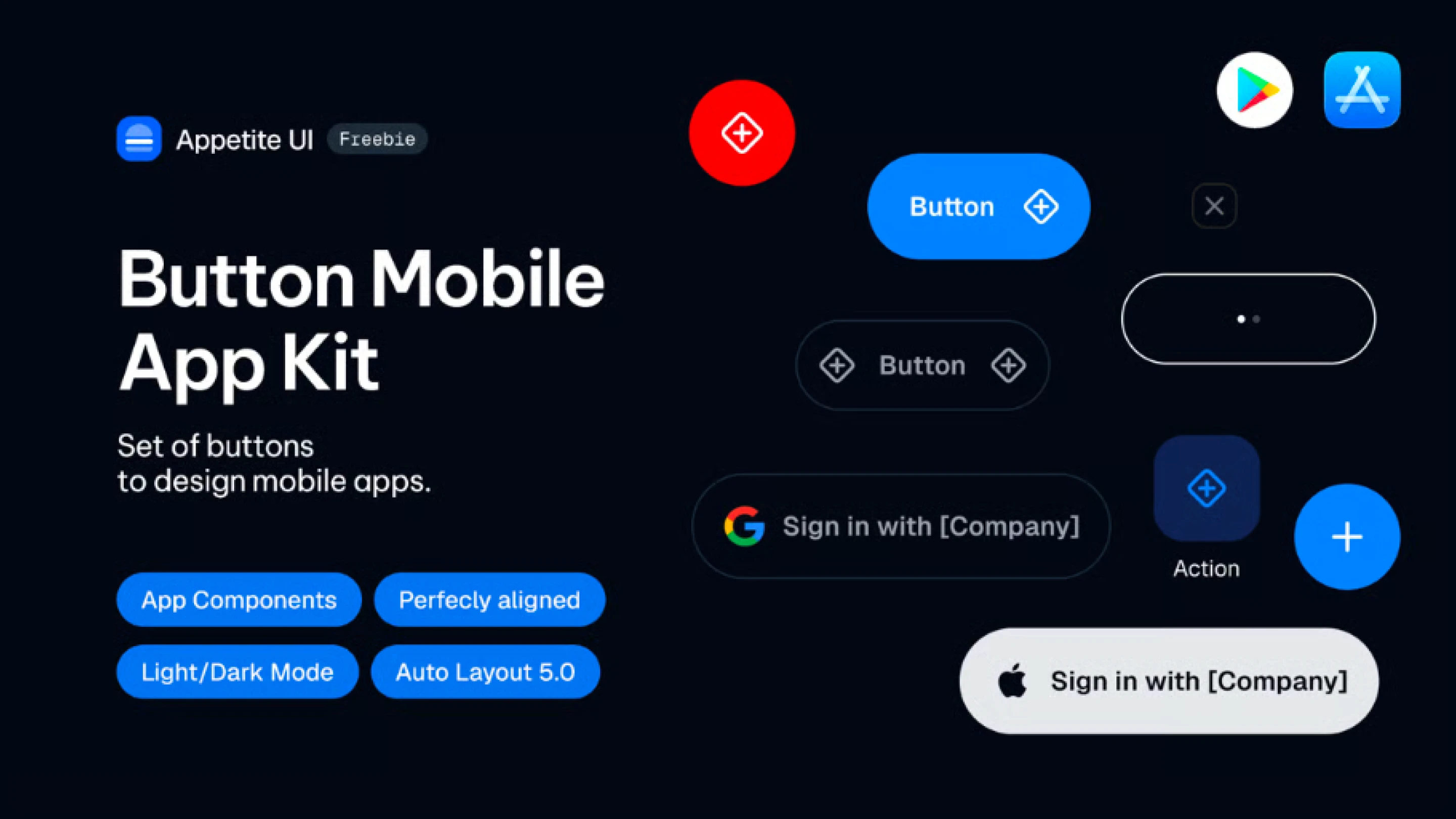 Button Mobile App Kit preview