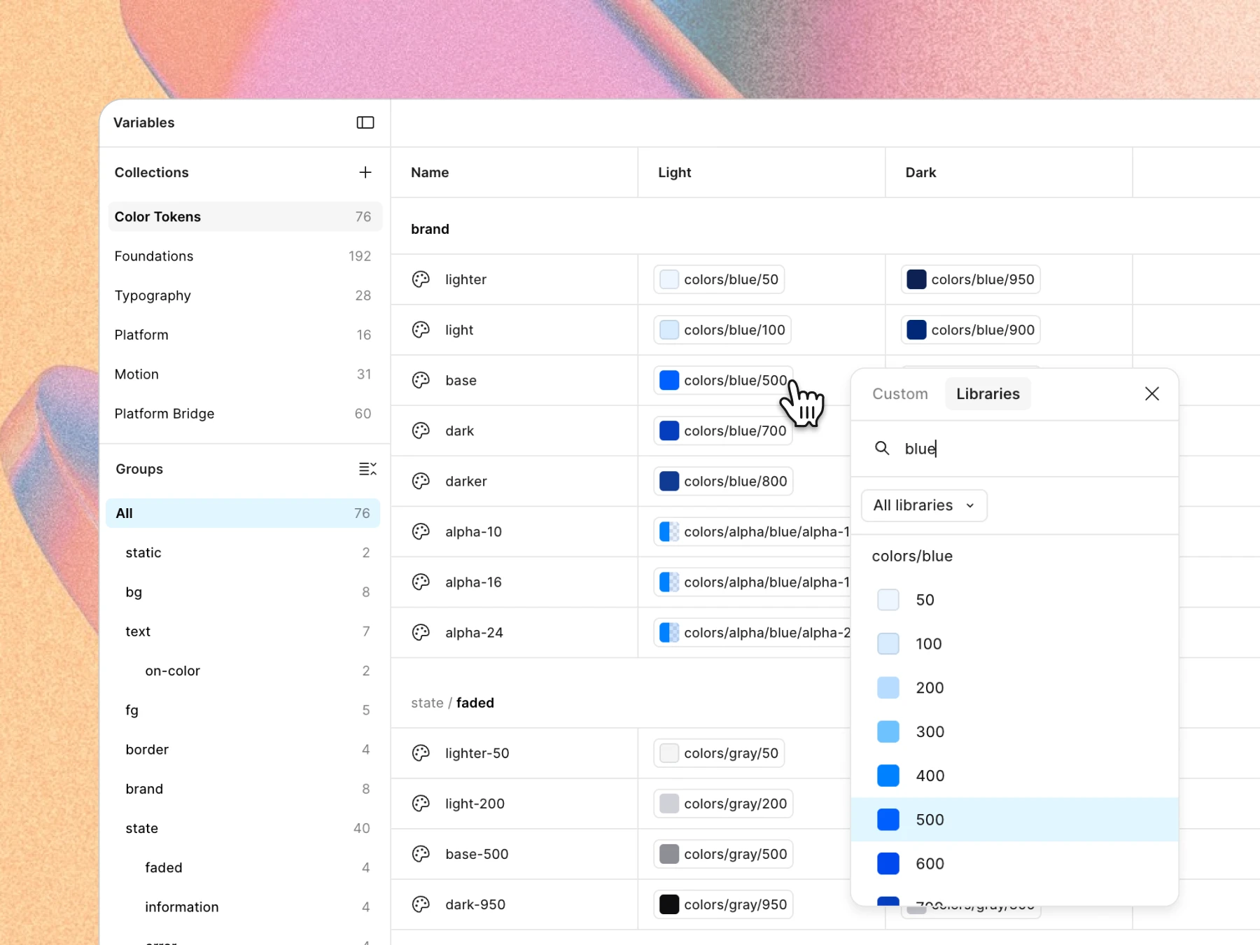 One brand color change moving through every component