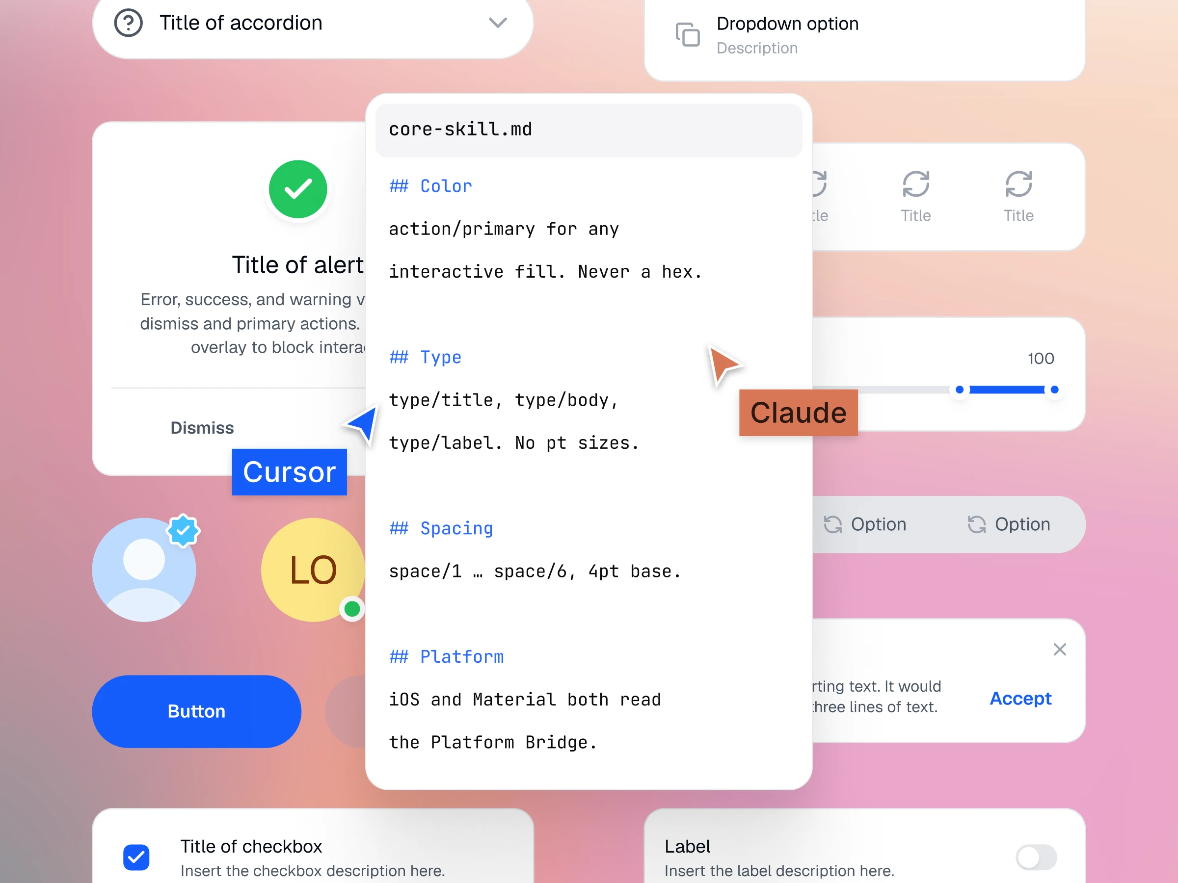 AI tools reading the Appetite UI token architecture