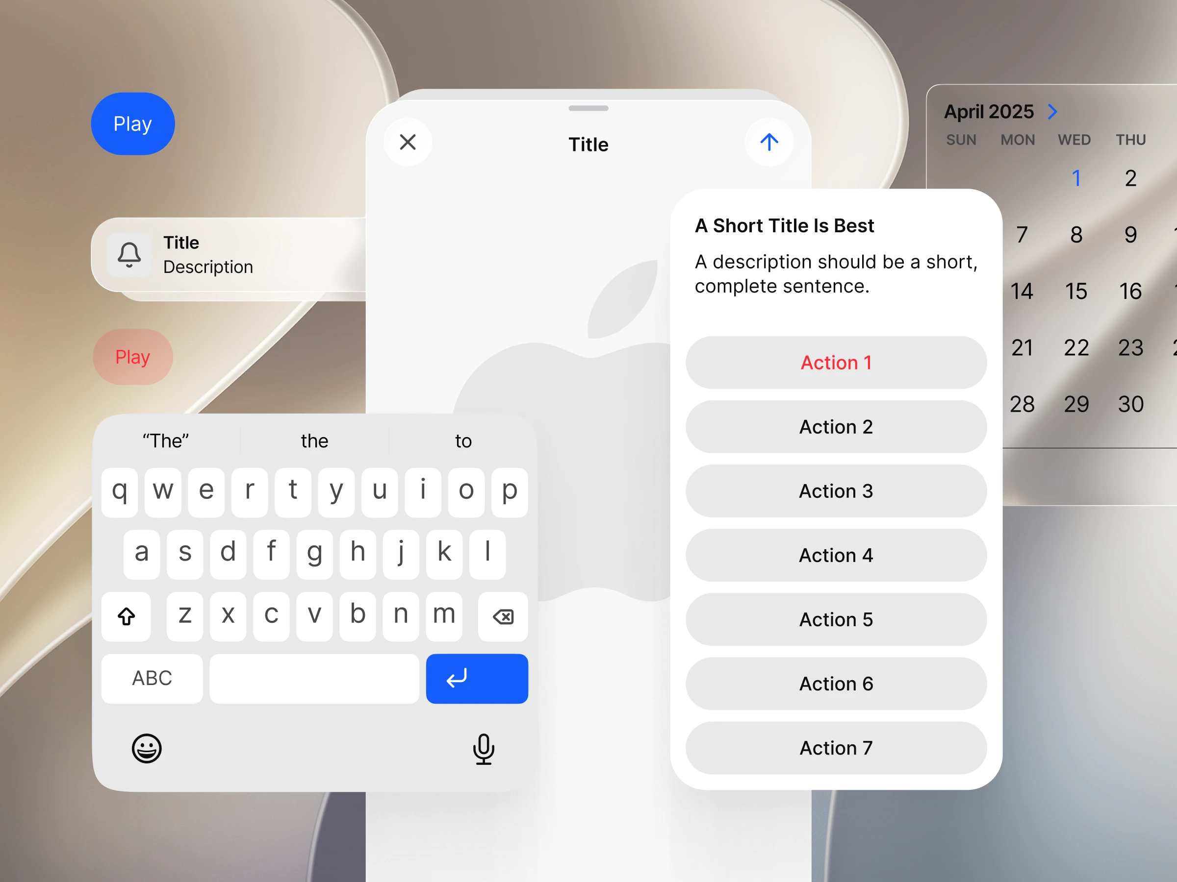 iOS components carrying the customer brand