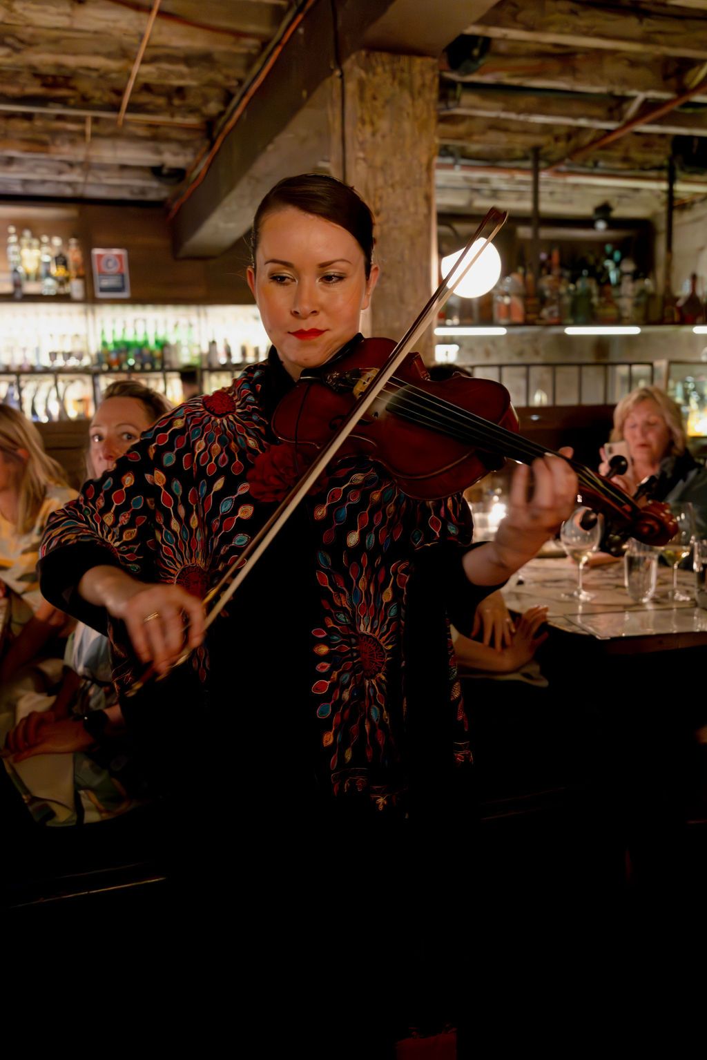 Live mariachi performance in the dining room at Esteban, Sydney