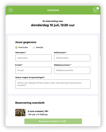 Stap 3 van het bestel proces.