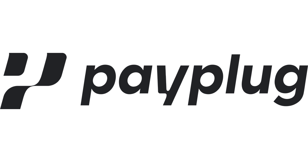 Logo PayPlug en texte noir stylisé.