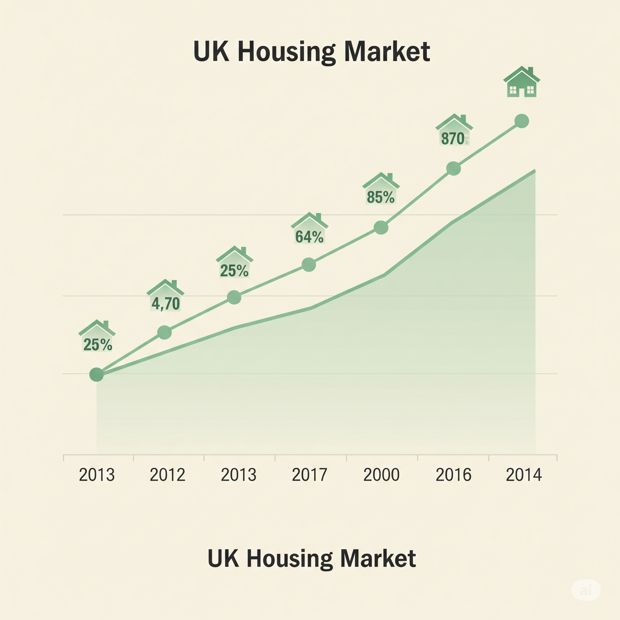 graph of uk house price growth may 2025