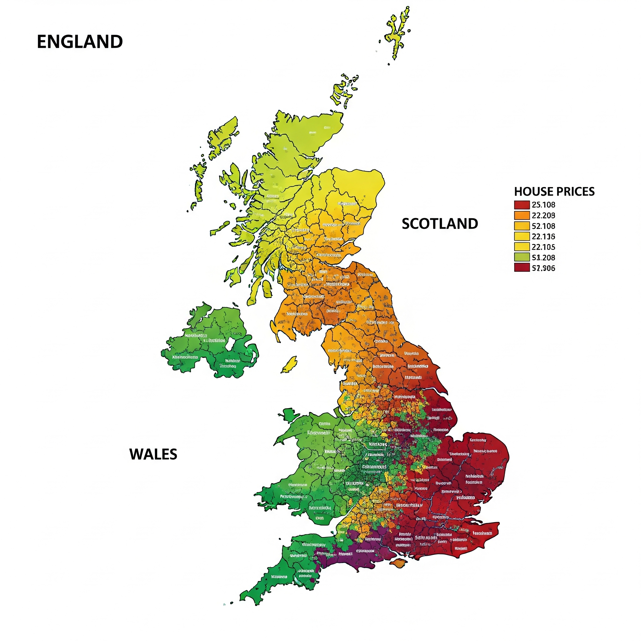 uk regional house price map