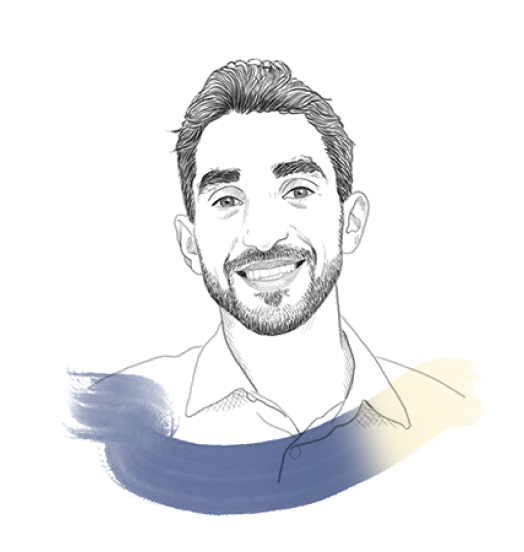 Daniel Even Ari portrait illustration
