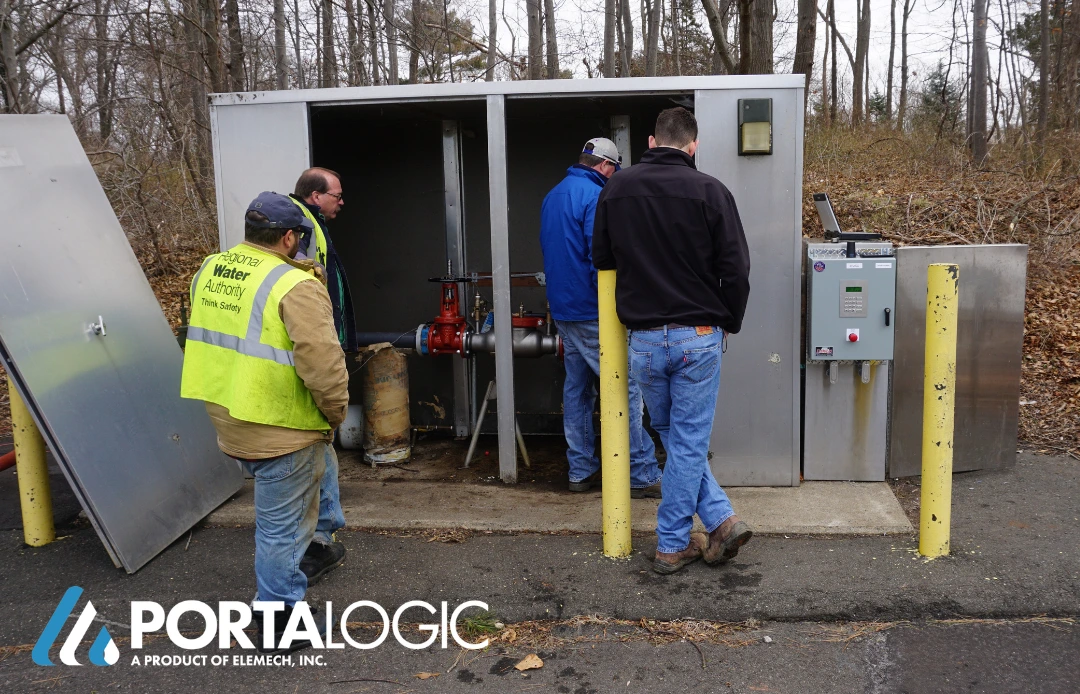 City operators retrofit an existing bulk water dispensing station 