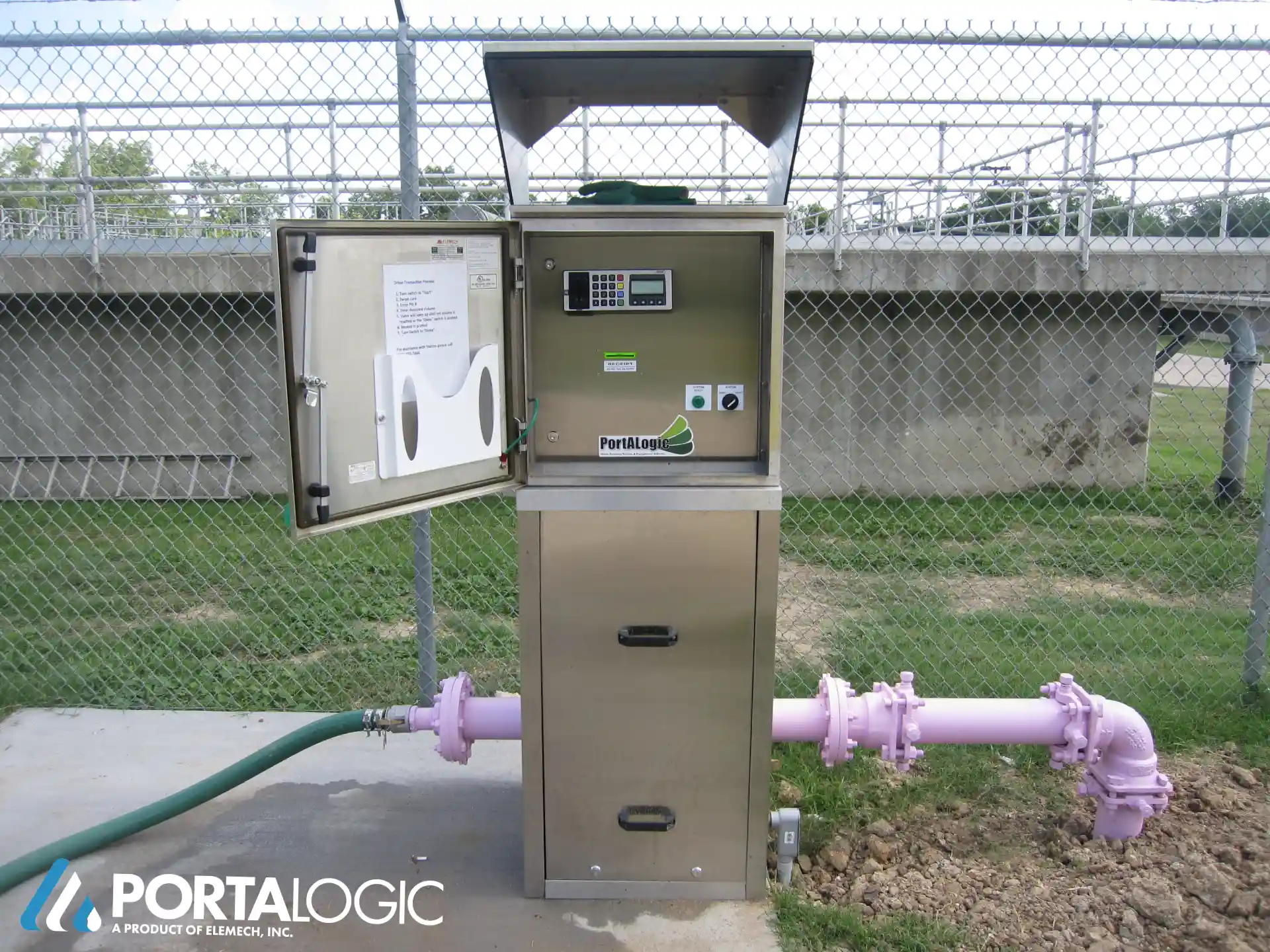 Non-potable automated water refilling station in Brenham Texas with keypad and smart card