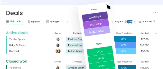 Deals management