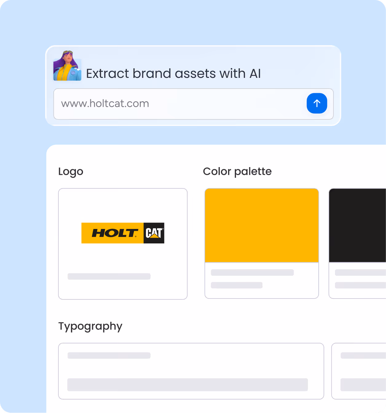 Video sales call interface with AI notetaker summarizing key points